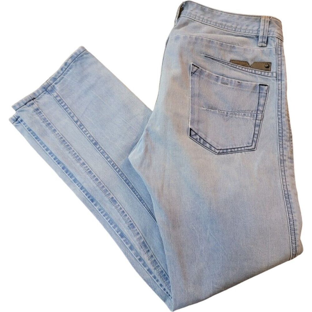 Men's Diesel Jeans Darron 32Wx30L Regular Slim Tapered Light Wash - Picture 13 of 14